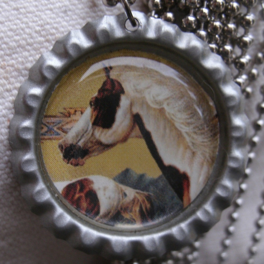 Pretty Paint Horse Necklace